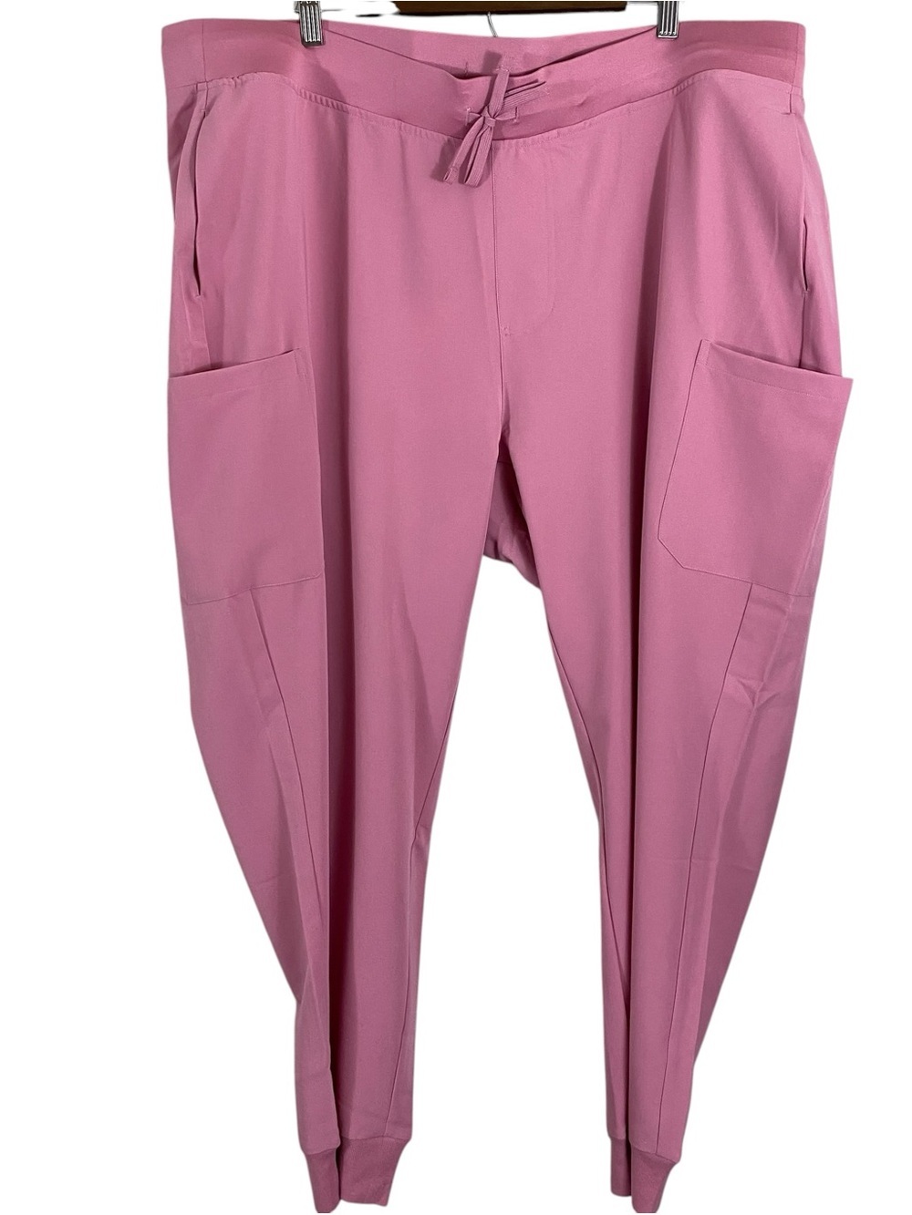Mandala Womens Jogger Scrub Pants Size 3XL Rose Pink Pockets NWT Stretch Wicking